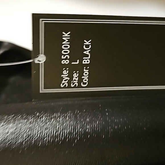 Olivia Jordan sleeveless cutout stretchy faux leather shimmery top. - Picture 7 of 7